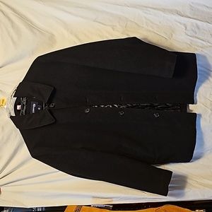 Mens St John's Bay Pea Coat. Size Medium. Black.